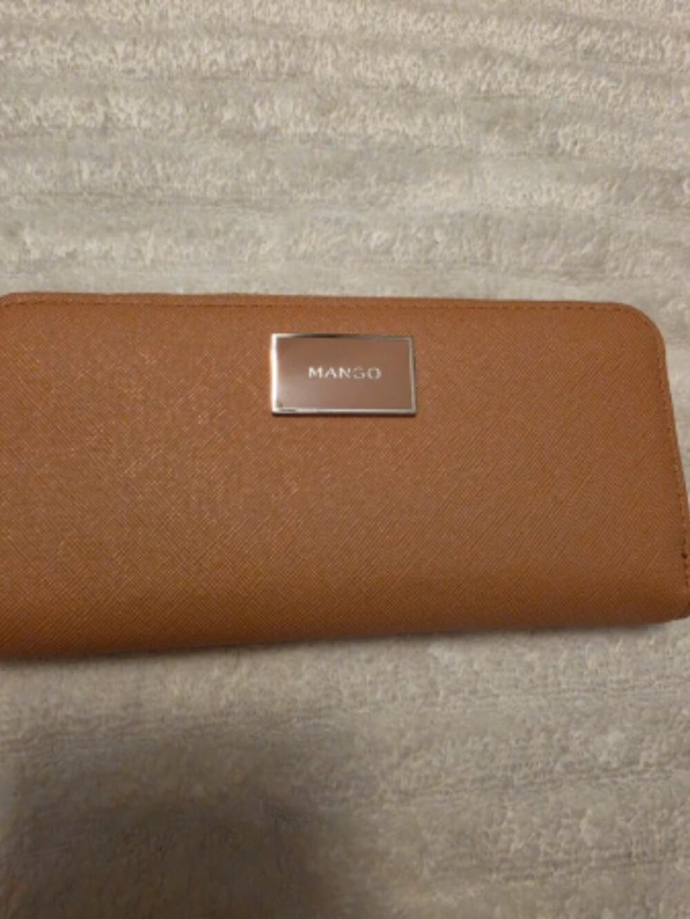 Caramel Brown Zip-Around Long Wallet